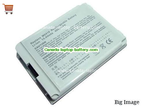 APPLE iBook G4 14 inch M9165J/A Replacement Laptop Battery 4400mAh 14.4V Gray Li-ion