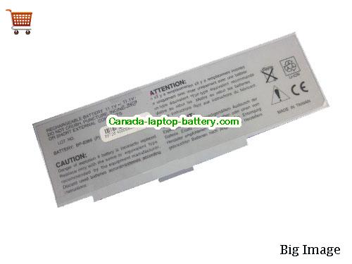 Canada Replacement Laptop Battery for   White, 5200mAh 11.1V