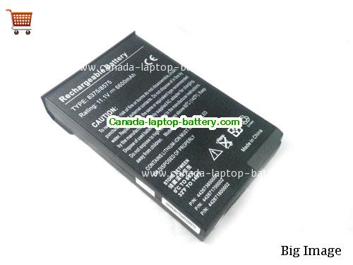 MITAC Minote 8375 Replacement Laptop Battery 6600mAh 11.1V Black Li-ion