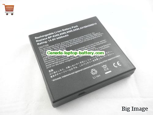 MITAC 441684410002 Replacement Laptop Battery 4400mAh 14.8V Black Li-ion