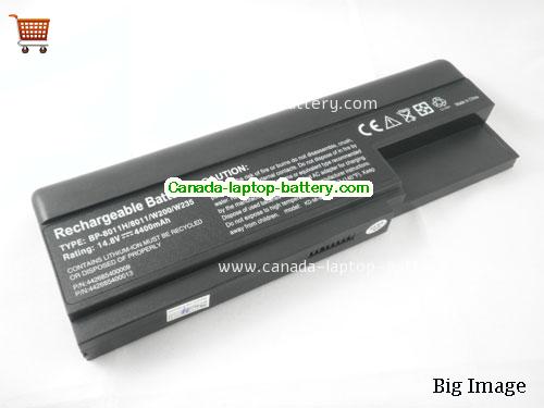 MITAC MiNote 8011 Replacement Laptop Battery 4400mAh 14.8V Black Li-ion