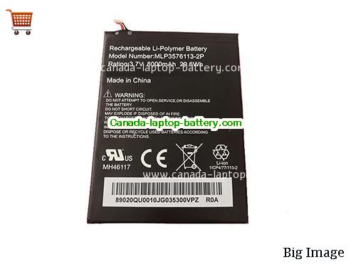 Canada Rechargeable MLP3576113-2P Battery for McNair Li-Polymer 3.7v 8000mah