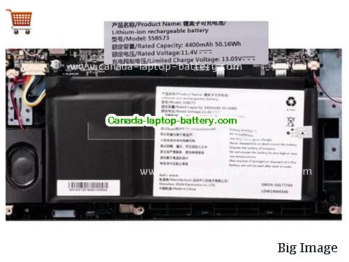 Canada Genuine Mechrevo SSBS73 Battery for S1 Pro Laptop Li-Polymer 50.16Wh