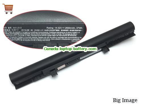 Genuine MEDION Akoya E6412T Battery 2600mAh, 37Wh , 14.52V, Black , Li-ion