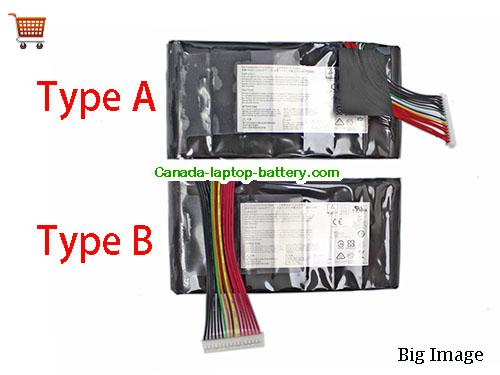 MSI GT80 2QE-035CN Replacement Laptop Battery 5225mAh, 75Wh  14.4V Black Li-ion
