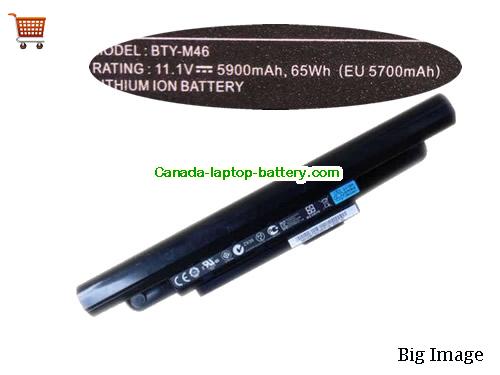 Genuine MSI BTY-M46 Battery 5900mAh, 65Wh , 11.1V, Black , Li-ion