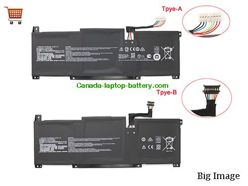 Genuine MSI Modern 15 A10RD(MS-1551) Battery 4600mAh, 52.4Wh , 11.4V, Black , Li-Polymer