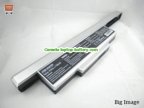 Canada Original Laptop Battery for   Silver, 7200mAh 10.8V