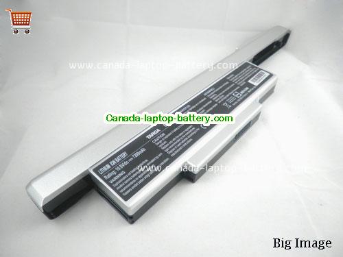 Canada Original Laptop Battery for   Silver, 7200mAh 10.8V