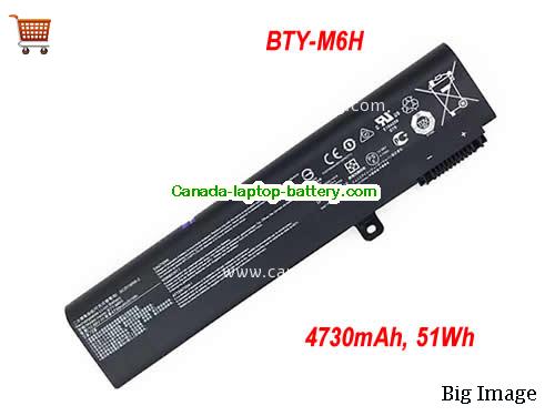 Genuine MSI GP73 LEOPARD 8RE Battery 4730mAh, 51Wh , 10.86V, Black , Li-ion