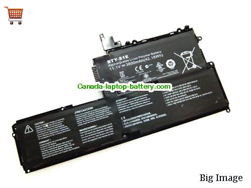 Genuine MSI BTY-S1E Battery 3800mAh, 42.18Wh , 11.1V, Black , Li-ion