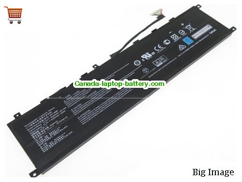 Genuine MSI GS66 10SGS Battery 6250mAh, 95Wh , 15.2V, Black , Li-Polymer