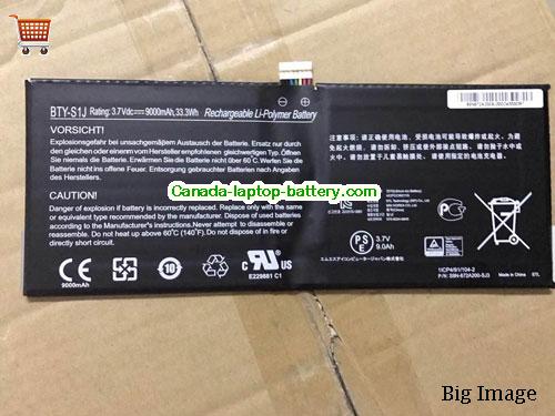 Genuine MSI W20 3M-013US 116-INCH TABLET Battery 9000mAh, 33.3Wh , 3.7V, Black , Li-Polymer