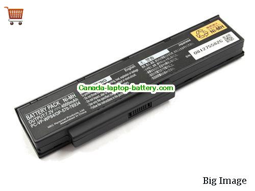 Genuine NEC PC-VP-WP84 Battery 4000mAh, 28.8Wh , 7.2V, Black , Ni-MH