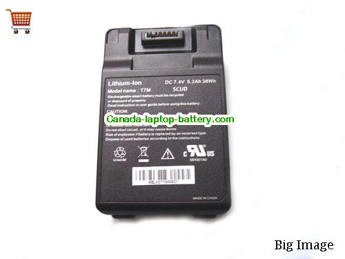 Canada Replacement Laptop Battery for  NOTEBOOK T7M, T7M SCUD,  Black, 5200mAh, 38Wh , 5.2Ah 7.4V