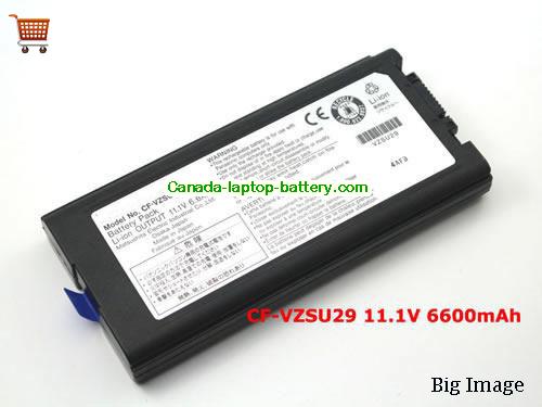 Genuine PANASONIC CF-VZSU29A Battery 6600mAh, 11.1V, Black , Li-ion