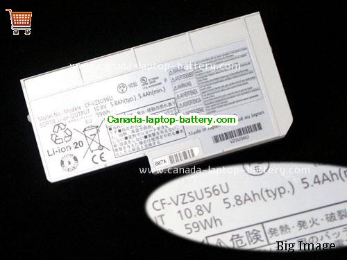 Genuine PANASONIC CF-F9KWHZFPE Battery 5800mAh, 59Wh , 5.4Ah, 10.8V, Sliver , Li-ion