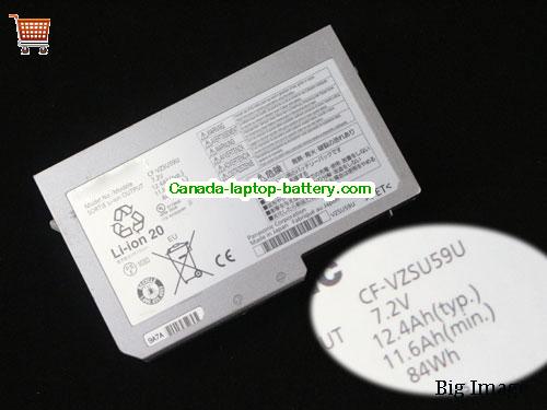Genuine PANASONIC Toughbook CF-N10 Battery 12400mAh, 84Wh , 12.4Ah, 7.2V, Sliver , Li-ion