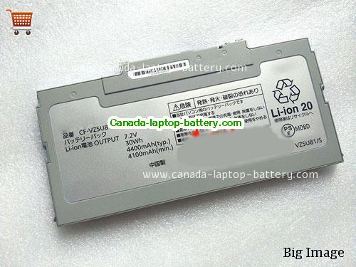 Genuine PANASONIC CFVZSU85JS Battery 4400mAh, 7.2V, Sliver , Li-ion