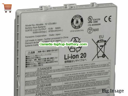 Genuine PANASONIC FZ-G1 Battery 9300mAh, 94Wh , 10.8V, Sliver , Li-ion