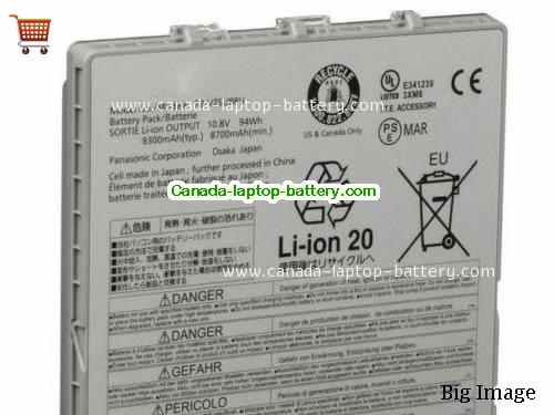 Genuine PANASONIC FZ-VZSU88U Battery 9300mAh, 94Wh , 10.8V, Sliver , Li-ion