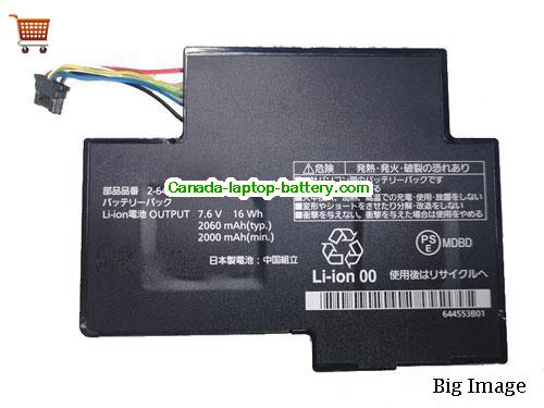 PANASONIC CF-MX5 Replacement Laptop Battery 2060mAh, 16Wh  7.6V Black Li-Polymer