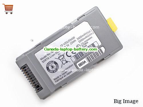 Genuine PANASONIC CF-VZSU53JS Battery 3400mAh, 23Wh , 7.2V, Grey , Li-ion