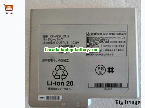 Genuine PANASONIC CF-VZSU69JS Battery 4500mAh, 46Wh , 10.8V, Sliver , Li-ion