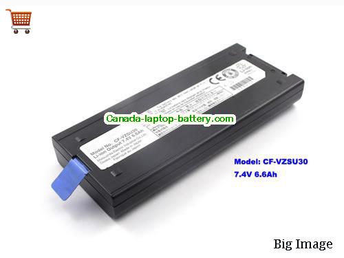 Genuine PANASONIC CF-VZSU30AR Battery 6600mAh, 6.6Ah, 7.4V, Black , Li-ion