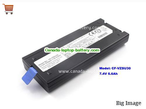 Genuine PANASONIC ToughBook CF-18N Battery 6600mAh, 6.6Ah, 7.4V, Black , Li-ion