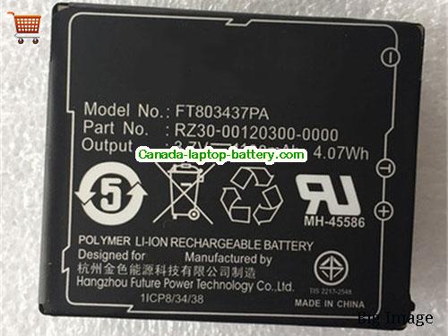 Genuine RAZER FT803437PA Battery 1100mAh, 4.07Wh , 3.7V, Black , Li-ion