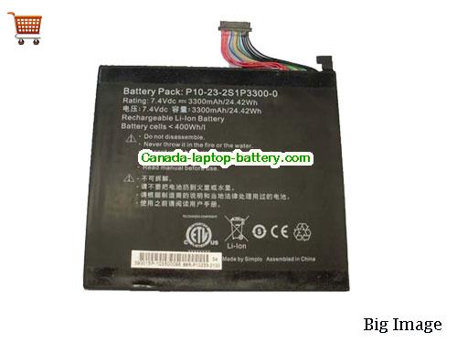 SIMPLO P10-23-2S1P3300-0 Replacement Laptop Battery 3300mAh 7.4V Black Li-ion