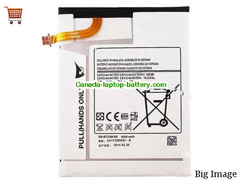 Genuine SAMSUNG EBBT230FBE Battery 4000mAh, 15Wh , 3.8V, White , Li-ion
