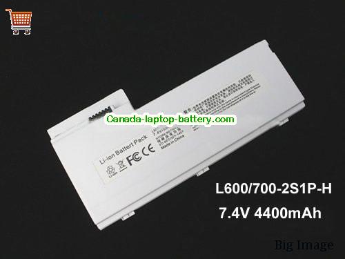 Genuine NETBOOK L600 Battery 4400mAh, 29.6Wh , 7.4V, White , Li-ion
