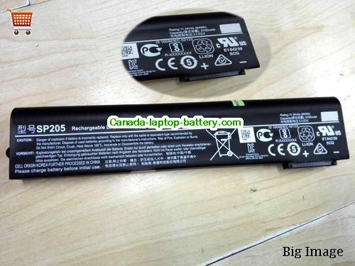 Canada SMP SP205 SP206 3ICR19/65-2 Battery 11.34V 64Wh 5700mah