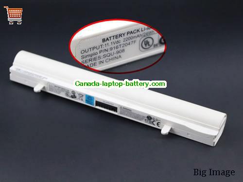 Canada Original Laptop Battery for   White, 2200mAh 11.1V