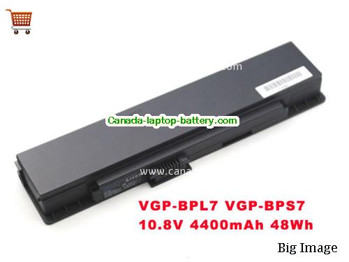 SONY VAIO VGN-G1AAPSA Replacement Laptop Battery 4400mAh, 48Wh  10.8V Black Li-ion