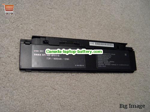 SONY VAIO VGN-P720DN Replacement Laptop Battery 2100mAh, 16Wh  7.4V Black Li-ion