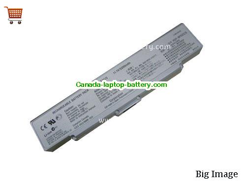 Genuine SONY VGN-FE21/W Battery 5200mAh, 11.1V, Grey , Li-ion