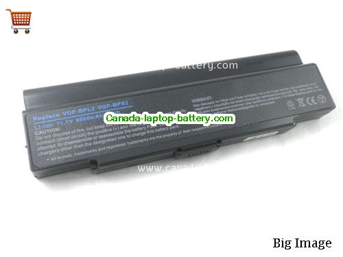 SONY VAIO VGN-S38GP/B Replacement Laptop Battery 6600mAh 11.1V Black Li-ion