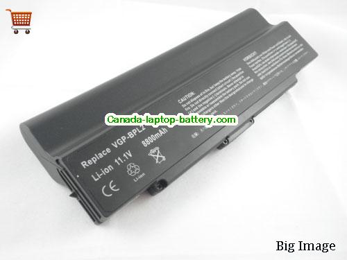 SONY VAIO VGN-S25GP Replacement Laptop Battery 8800mAh 11.1V Black Li-ion