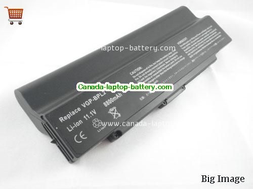 SONY VAIO VGN-FS52B Replacement Laptop Battery 8800mAh 11.1V Black Li-ion