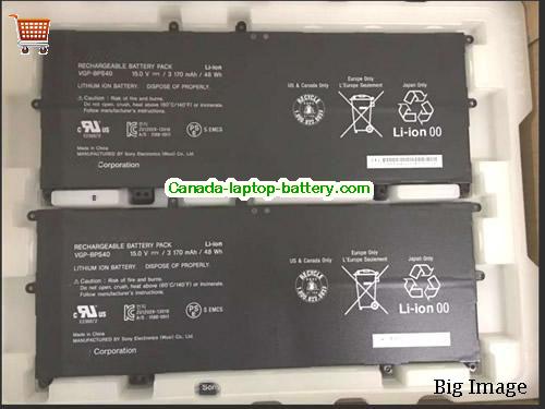 SONY VAIO Fit 15A Replacement Laptop Battery 3170mAh, 48Wh  15V Black Li-ion