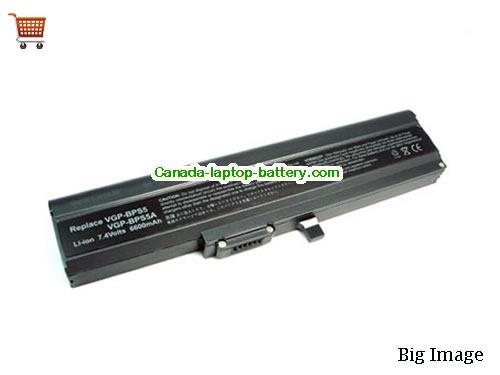 SONY VAIO VGN-TXN27CN Replacement Laptop Battery 6600mAh 7.4V Black Li-ion
