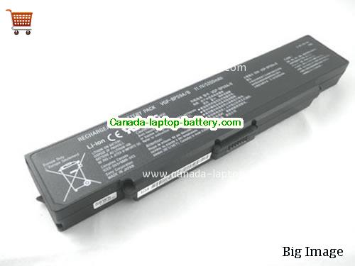 Genuine SONY VAIO VGN-NR160E Battery 4800mAh, 11.1V, Black , Li-ion