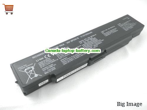Genuine SONY VAIO VGN-AR870EA Battery 4800mAh, 11.1V, Black , Li-ion