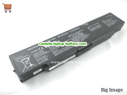 Genuine SONY VAIO VGN-AR570 CTO Battery 4800mAh, 11.1V, Black , Li-ion