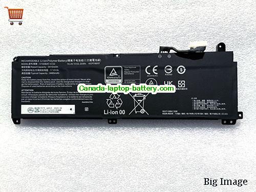 Canada Original Laptop Battery for  HASEE Z8-DA7NT, Z7-DA7NP, V150BAT-4-53, G8-DA7NP,  Black, 3410mAh, 53.35Wh  15.4V