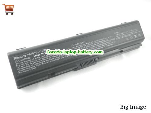 TOSHIBA Satellite A210-10Y Replacement Laptop Battery 6600mAh 10.8V Black Li-ion