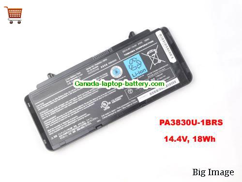 Genuine TOSHIBA PA3830U-1BRS Battery 1180mAh, 18Wh , 14.4V, Black , Li-ion